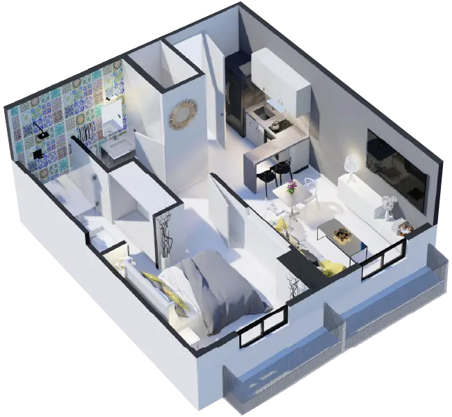 APARTAMENTOS DE 43M²
