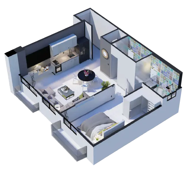 Apartamentos de  58M²