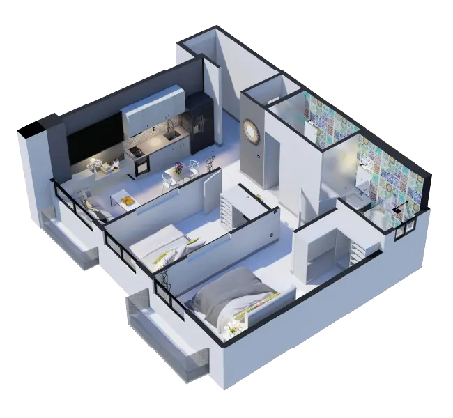 Apartamentos de  58M²